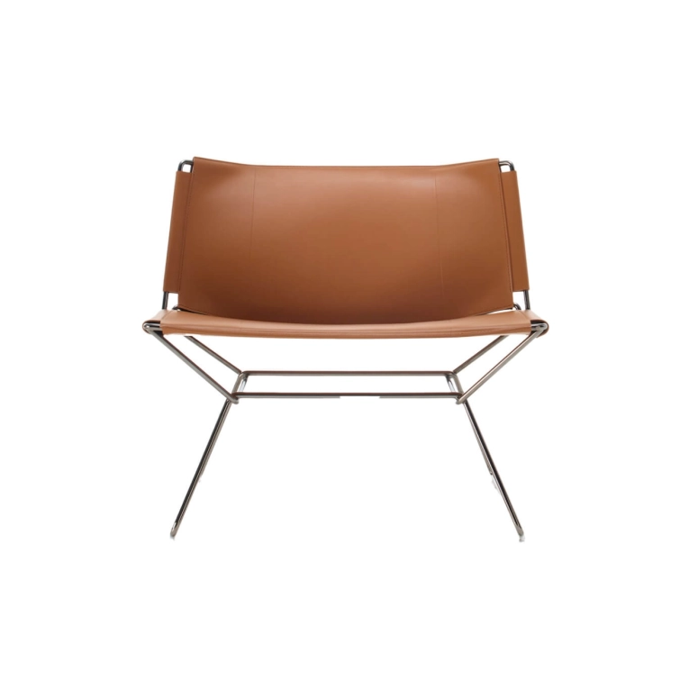 Fauteuil NEIL LEATHER Naturel MDF