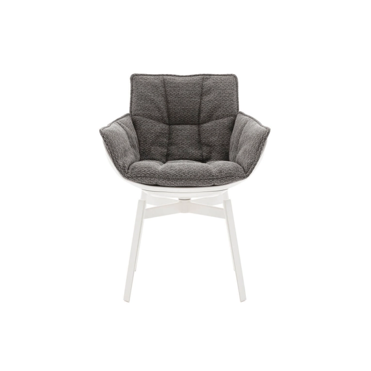 HUSK avec accoudoirs Rattier Antille marron/gris B&B ITALIA
