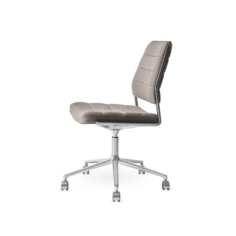 SWIVEL CHAIR 454+ à roulettes tissu Tenzo / Aluminium poli VIPP
