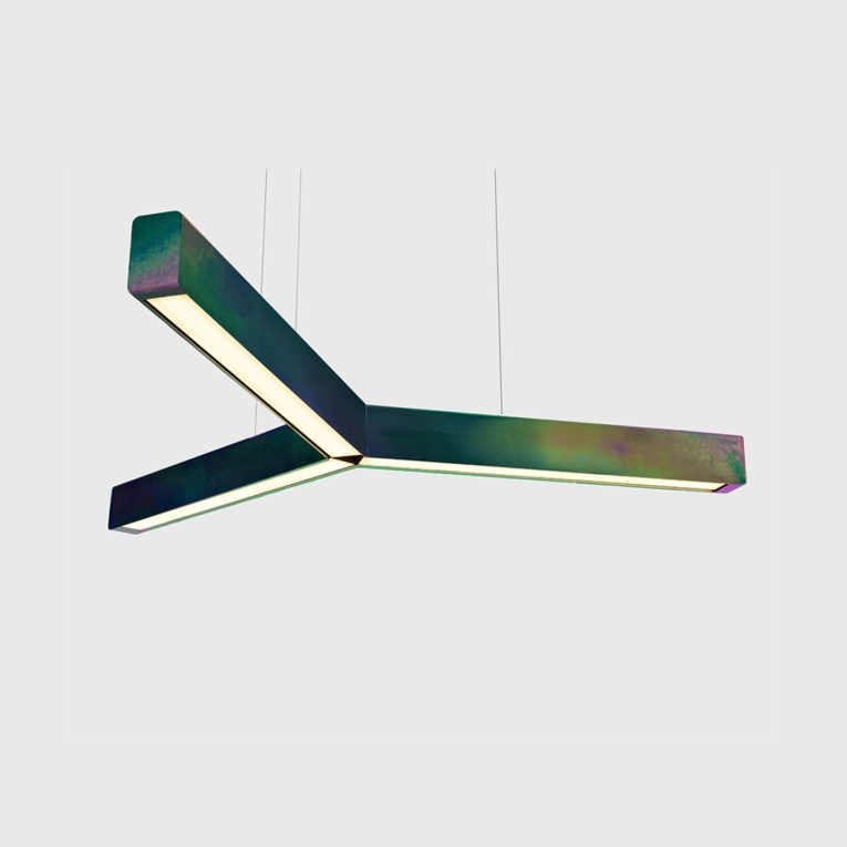 Suspension Y-MODEL Chrome Opale Foncé ANOUR