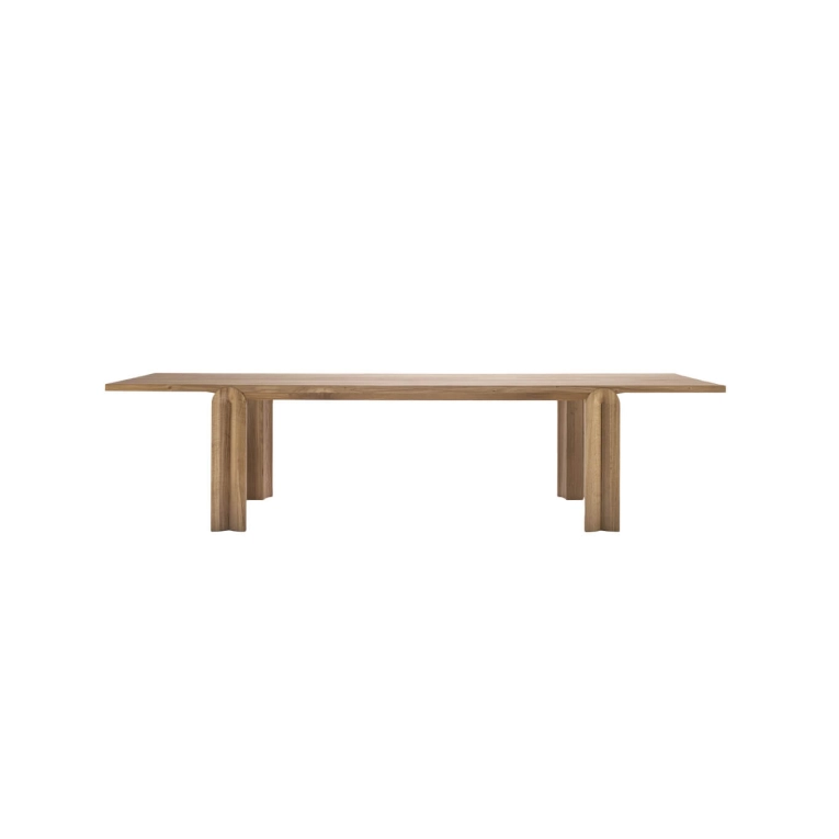 Dining Table NAVE Oiled Oak tiny touch carving ZANAT