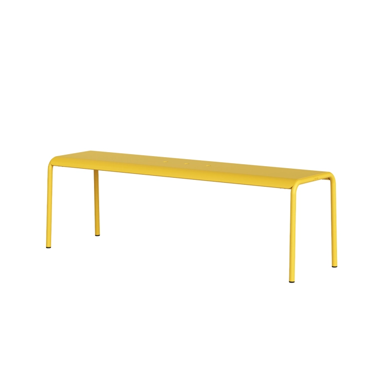 Banc extérieur PANORAMA Jaune Soleil L 140 TIPTOE