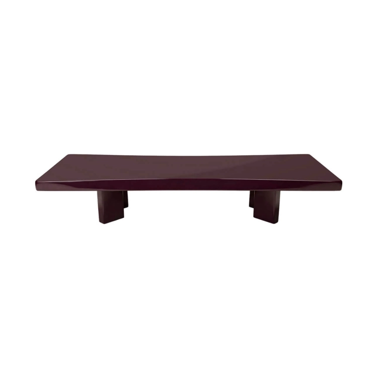 Coffee Table PLANA Glossy Lacquered Aubergine Dark CASSINA