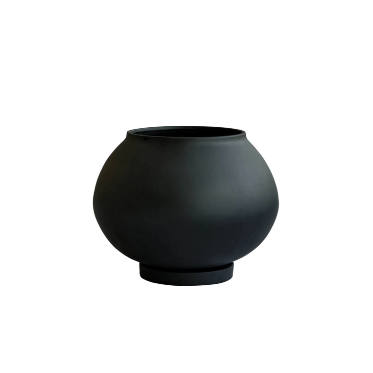 Pot and Planter SUNAO FAT big Black 101 COPENHAGEN