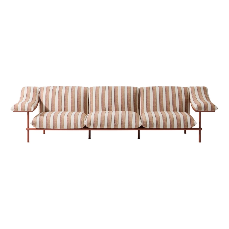 Outdoor Sofa VIDALENTA 3-Seater Terracotta/ Orosei Terracotta CASSINA