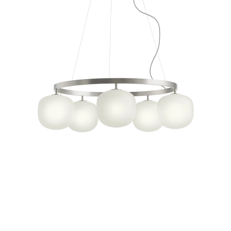 Pendant Light RIME CHANDELIER Aluminium grey MUUTO