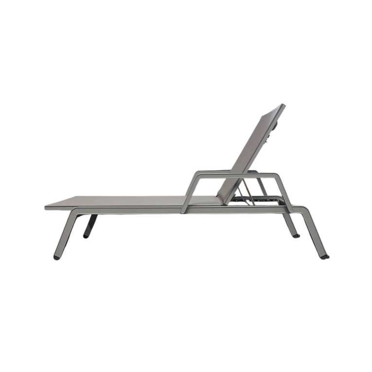 Outdoor Bench and Sunlounger LATITUDE Light grey with armrests KETTLER