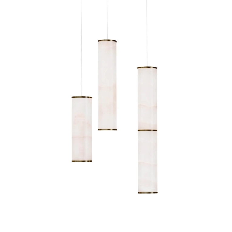Pendant Light PARS THREE Brushed Stainless Steel ANOUR