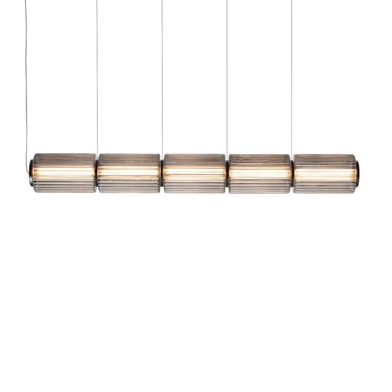 Pendant Light COLUMN 175 Horizontal 5 Carbon AND LIGHT