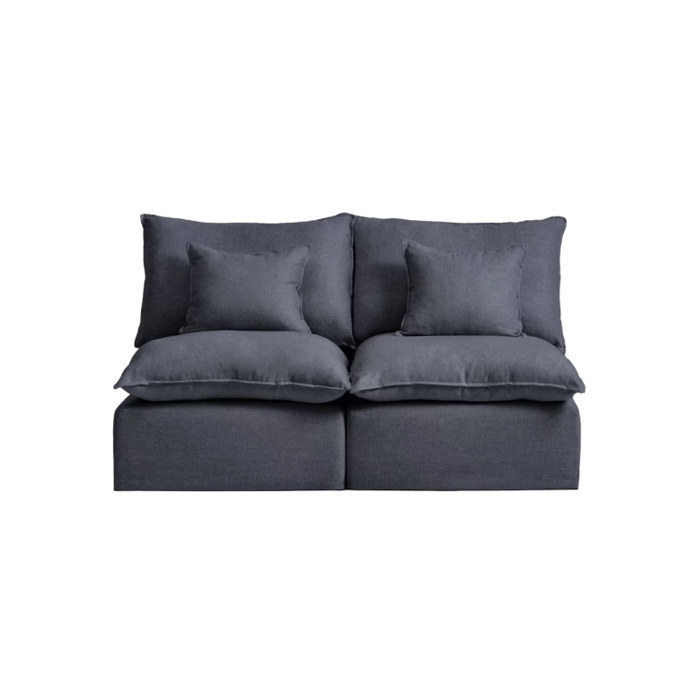 ANARELA modulable 2 places Lin Gris Foncé KAVE HOME
