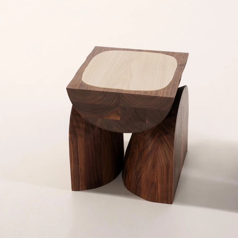 Side Table BREAD H 45 Walnut TACCHINI