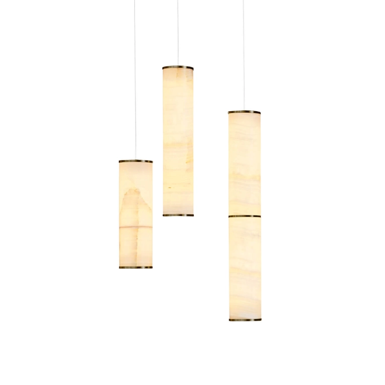 Pendant Light PARS THREE Browned Brass ANOUR