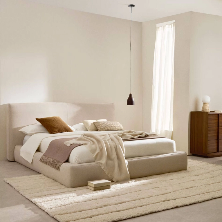 BLOK cadre de lit Beige KAVE HOME