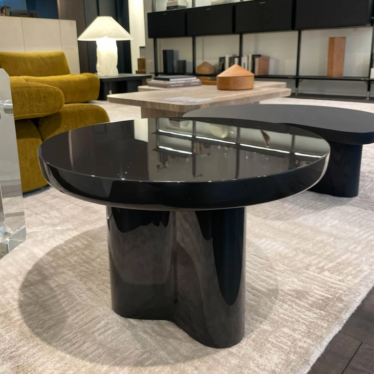 ERNEST Ø 60 Laqué Brillant Noir POLIFORM