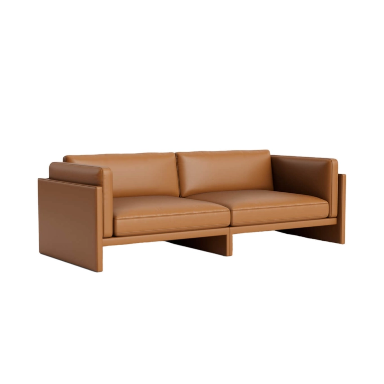 Canapé SOFTY 3 Places Ultra Cuir Cognac NORMANN COPENHAGEN