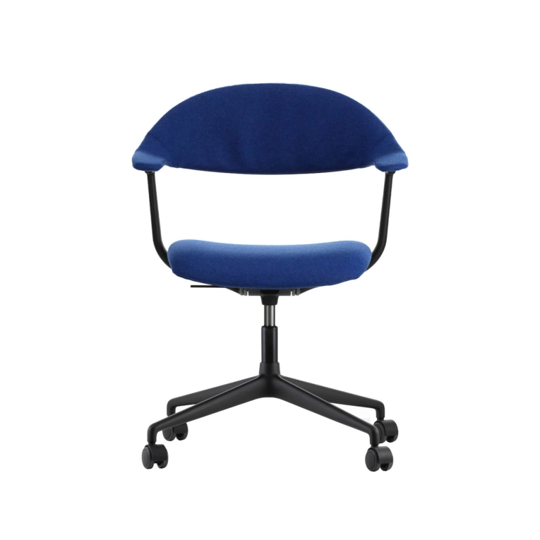 MYNT Epoxy noir / Tissu Cosy Electric Blue 4 branches roulettes VITRA