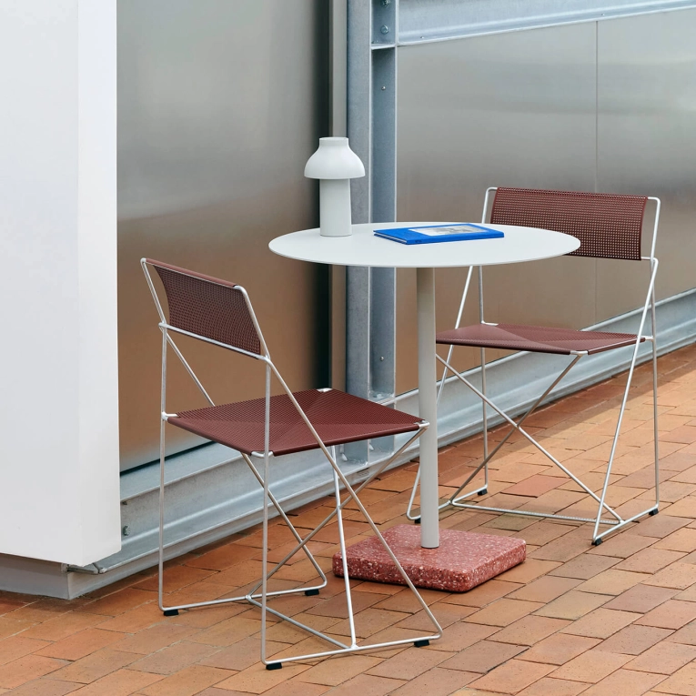 Chaise extérieure X-LINE galvanisé rouge fer HAY