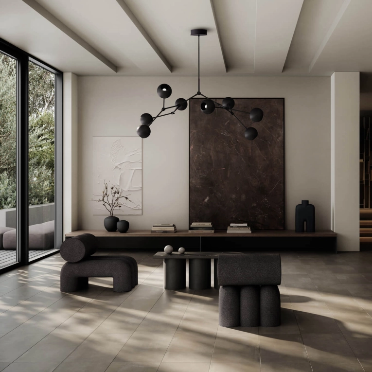 Suspension DROP CHANDELIER GLOBE Noir brûlé 101 COPENHAGEN