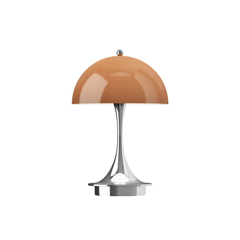 Lampe sans fil PANTHELLA 160 PORTABLE V3 Marron opale/ chrome LOUIS POULSEN