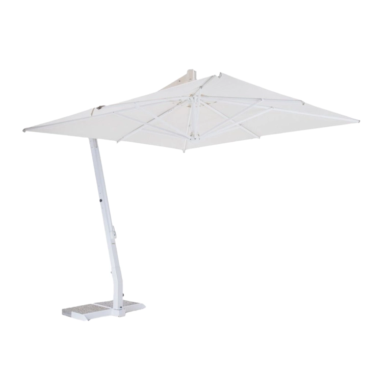 Accessoire extérieur Parasol SALENTO avec mât latéral Aluminium Blanc UNOPIÙ