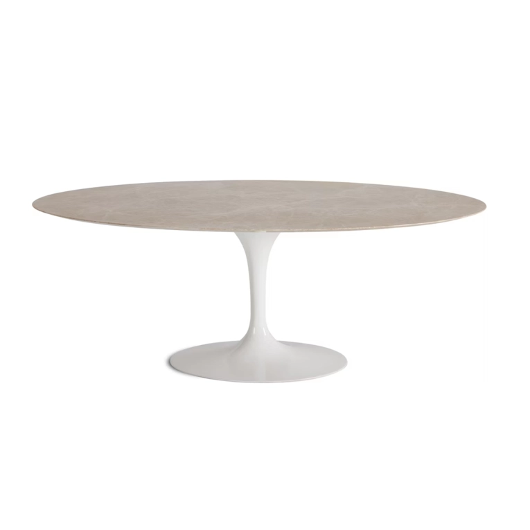Table SAARINEN Ovale marbre Emperador Light satiné mat KNOLL