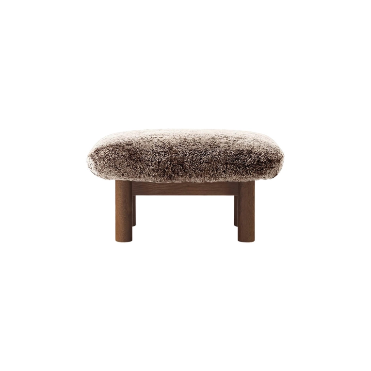 Pouf BRASILIA Chêne Foncé/ Sheepskin Sahara AUDO COPENHAGEN