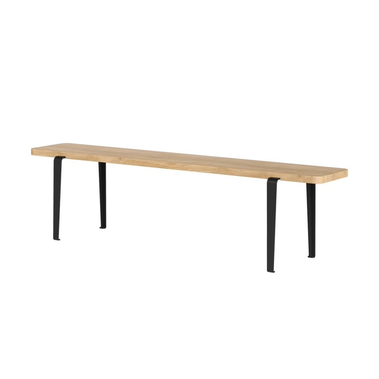 Designer Bench LOU Oak/Graphite Black  L 170 TIPTOE