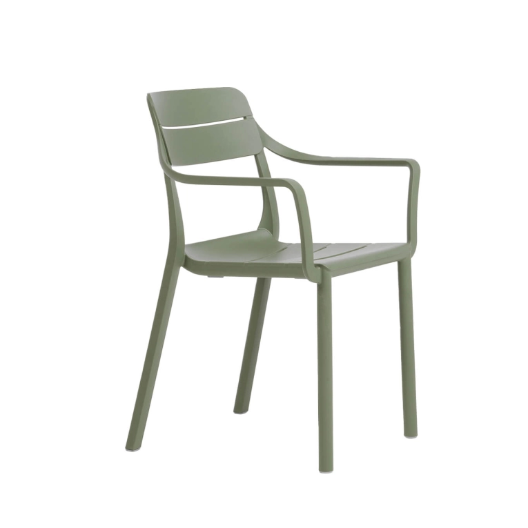 Outdoor Chair and Small Lounge Chair CASSIA with armrests Cactus NARDI