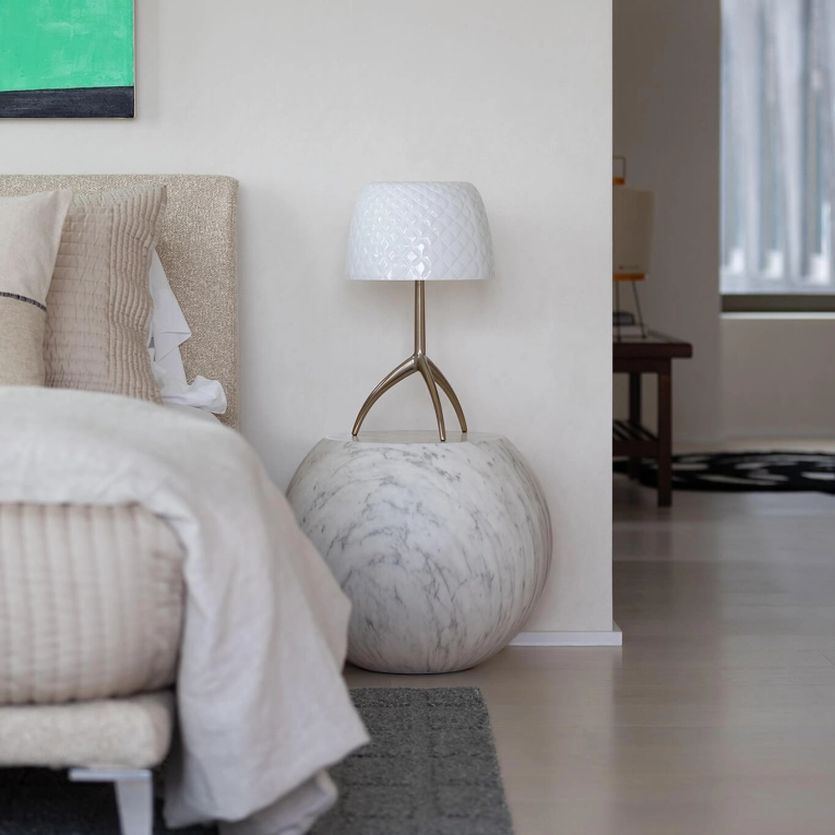 Side Table BONG White Carrara CAPPELLINI