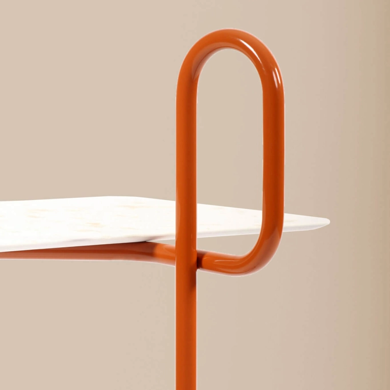 Side Table LAIME 42 Brown orange/ white NOMA
