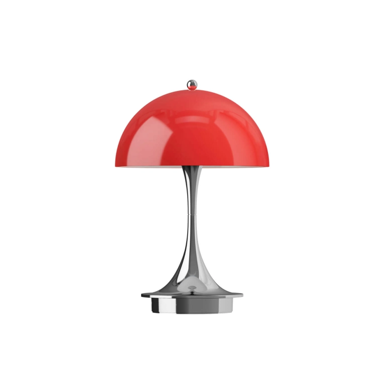 Lampe sans fil PANTHELLA 160 PORTABLE V3 Rouge opale/ chrome LOUIS POULSEN