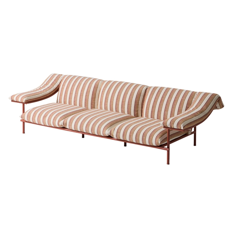 Outdoor Sofa VIDALENTA 3-Seater Terracotta/ Orosei Terracotta CASSINA