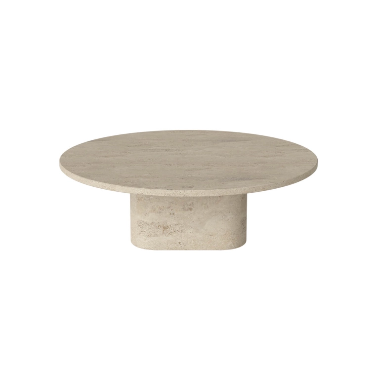 Coffee Table EIDA Ø 90 H 28 Sand Travertine BOLIA
