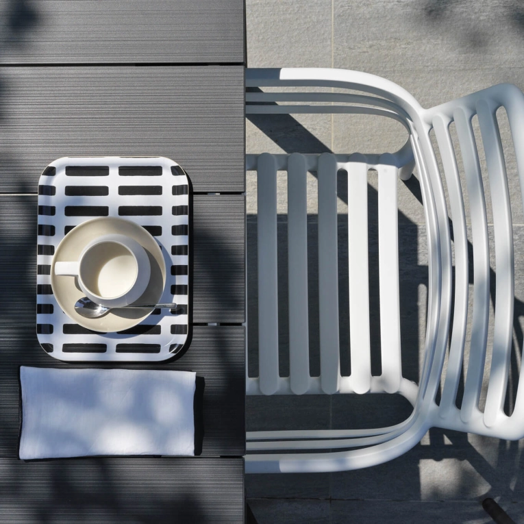 Chaise extérieure DOGA BISTROT avec accoudoirs Blanc NARDI
