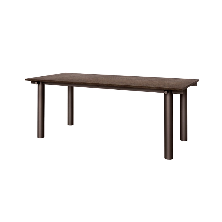 Dining Table ATURA 200x90 Dark Oak, Black Legs FERM LIVING