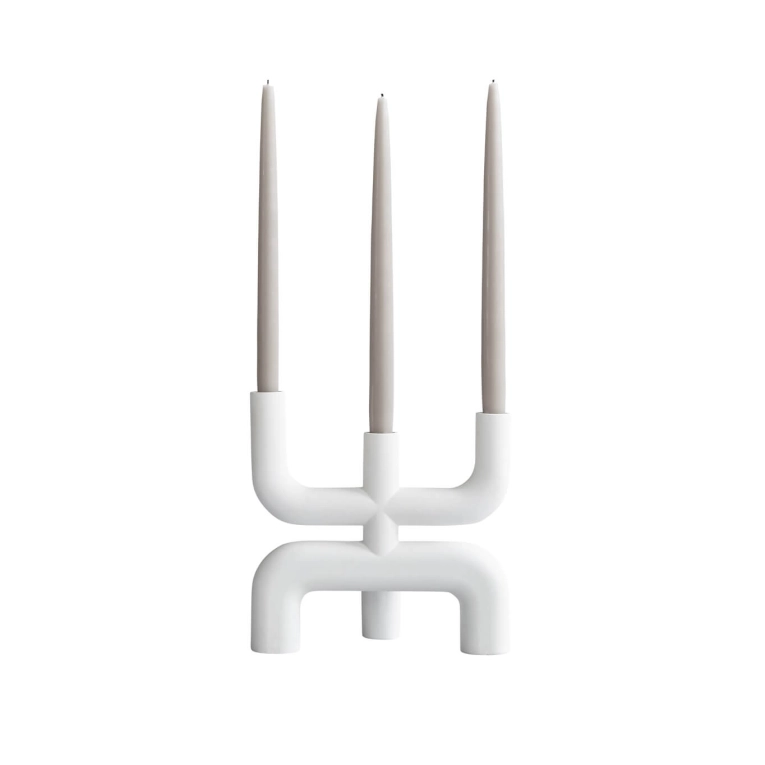 Candle Holder, Candlestick and Candle COBRA Bone white 101 COPENHAGEN