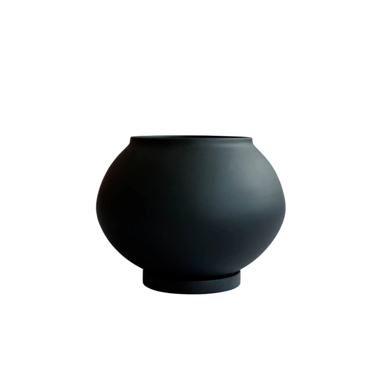 Pot and Planter SUNAO FAT HEXA Black 101 COPENHAGEN