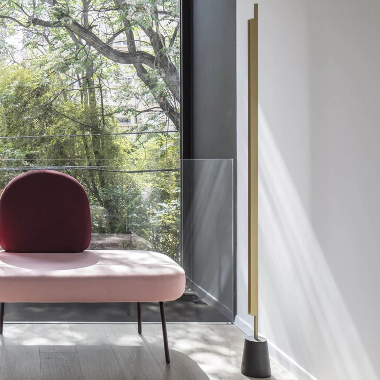 Lampadaire COMPENDIUM Laiton LUCEPLAN