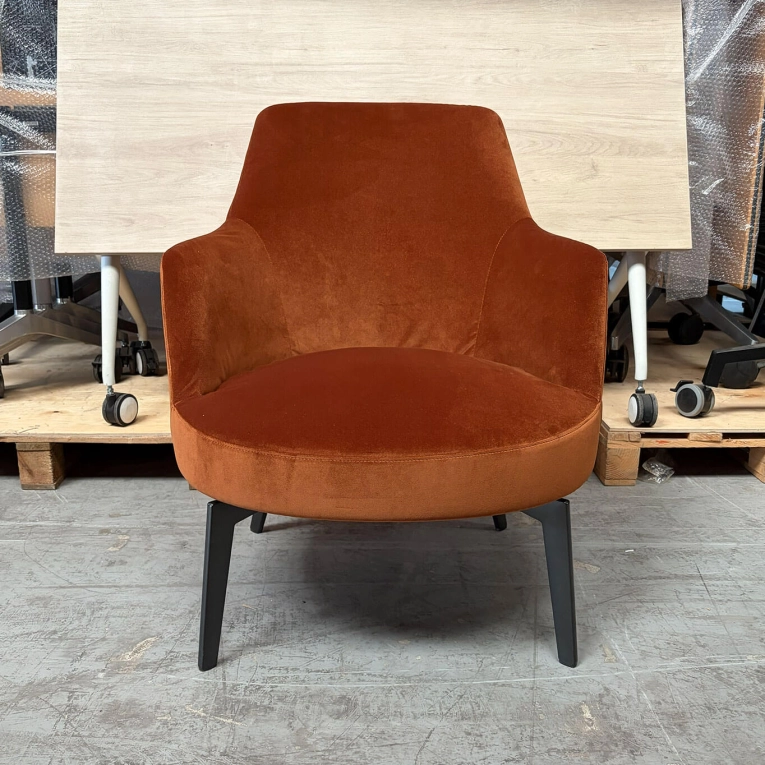 HERA Velours Orange Rouille FLEXFORM