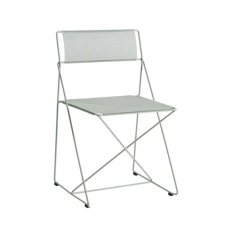 Outdoor Chair and Small Lounge Chair X-LINE pale linden HAY