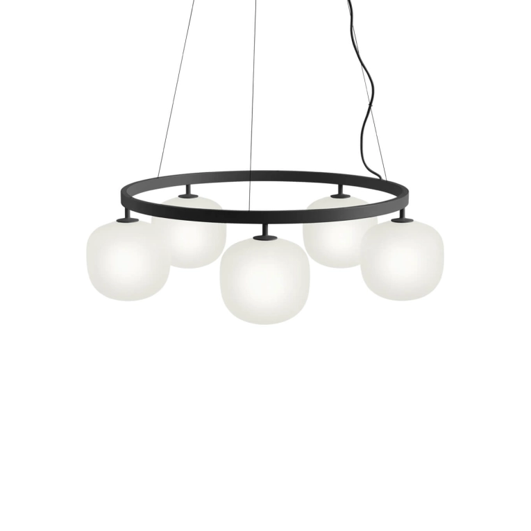 Pendant Light RIME CHANDELIER Black MUUTO