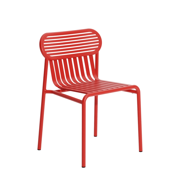 Outdoor Chair and Small Lounge Chair WEEK-END Red PETITE FRITURE