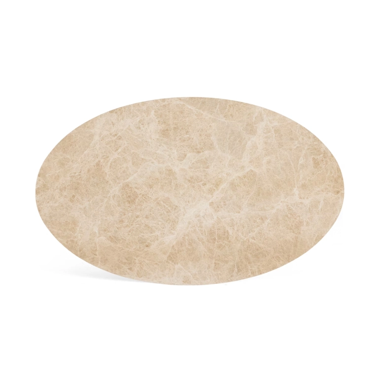 Table SAARINEN Ovale marbre Emperador Light satiné mat KNOLL