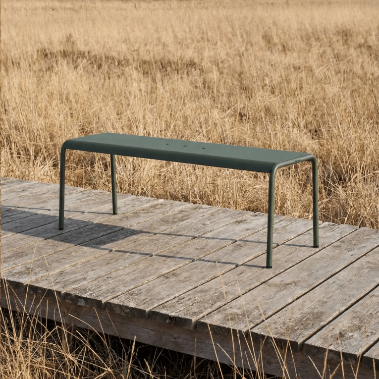 Banc extérieur PANORAMA Vert Forêt L 140 TIPTOE