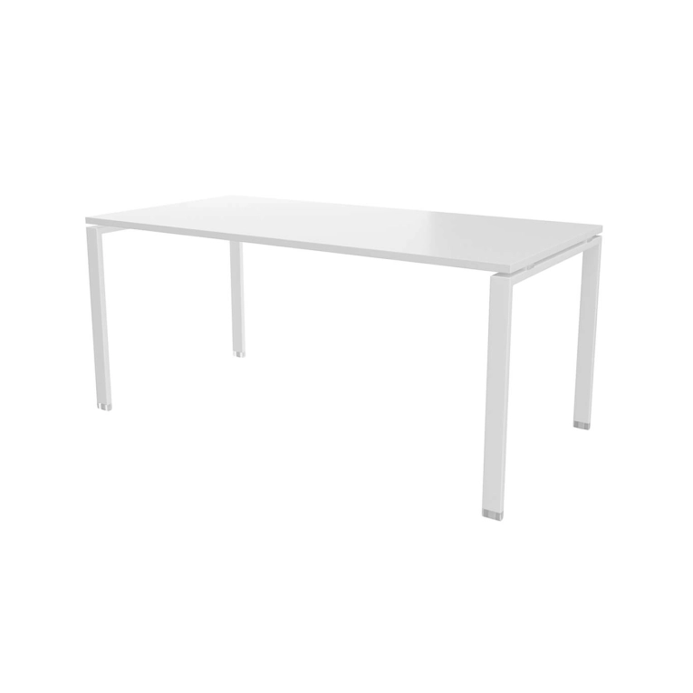 Bureau individuel ATREO Pieds droits 160x80 Blanc ALEA
