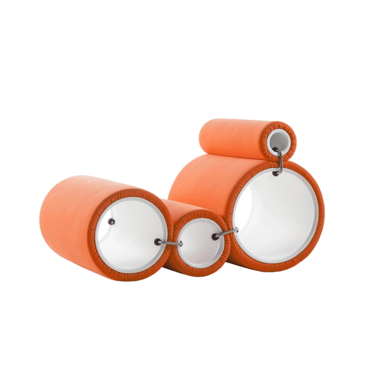 Easy chair TUBE CHAIR Bielastico Orange CAPPELLINI