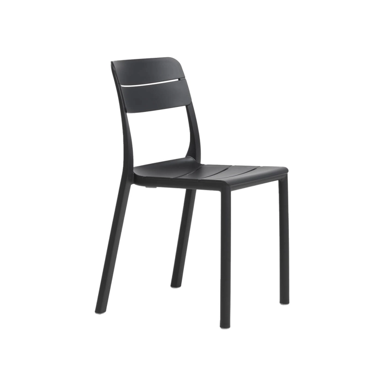 Outdoor Chair and Small Lounge Chair CASSIA BISTROT Anthracite NARDI