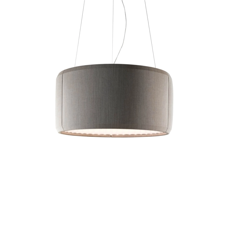 Suspension SILENZIO Ø 90 Gris clair LUCEPLAN