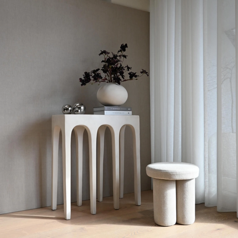 Console table BOW Birch fiber concrete 101 COPENHAGEN
