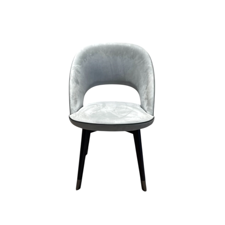 Dining Chair COLETTE Leather Kashmir Cement BAXTER MADE IN ITALY